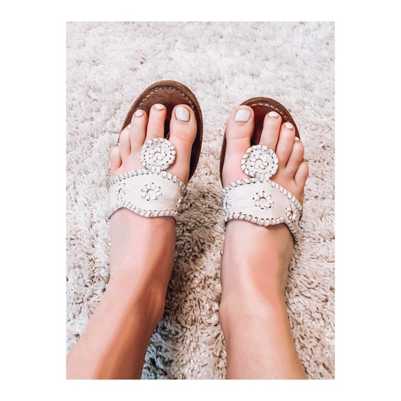 Jack Rogers tan & white Sandals - Picture 2 of 4